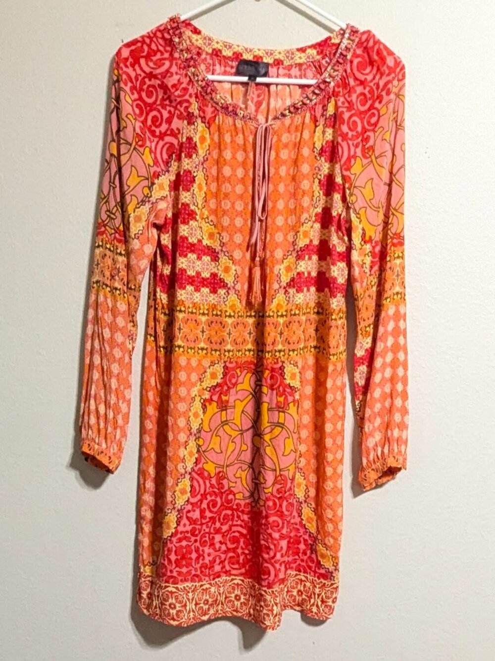 Hale Bob Silk beaded dress Size Small
